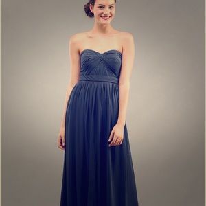 Jenny Yoo Navy Aidan Strapless Bridesmaid Gown